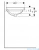 Geberit VariForm Umywalka prostokątna z przelewem 55x40 cm KeraTect 500.736.00.2